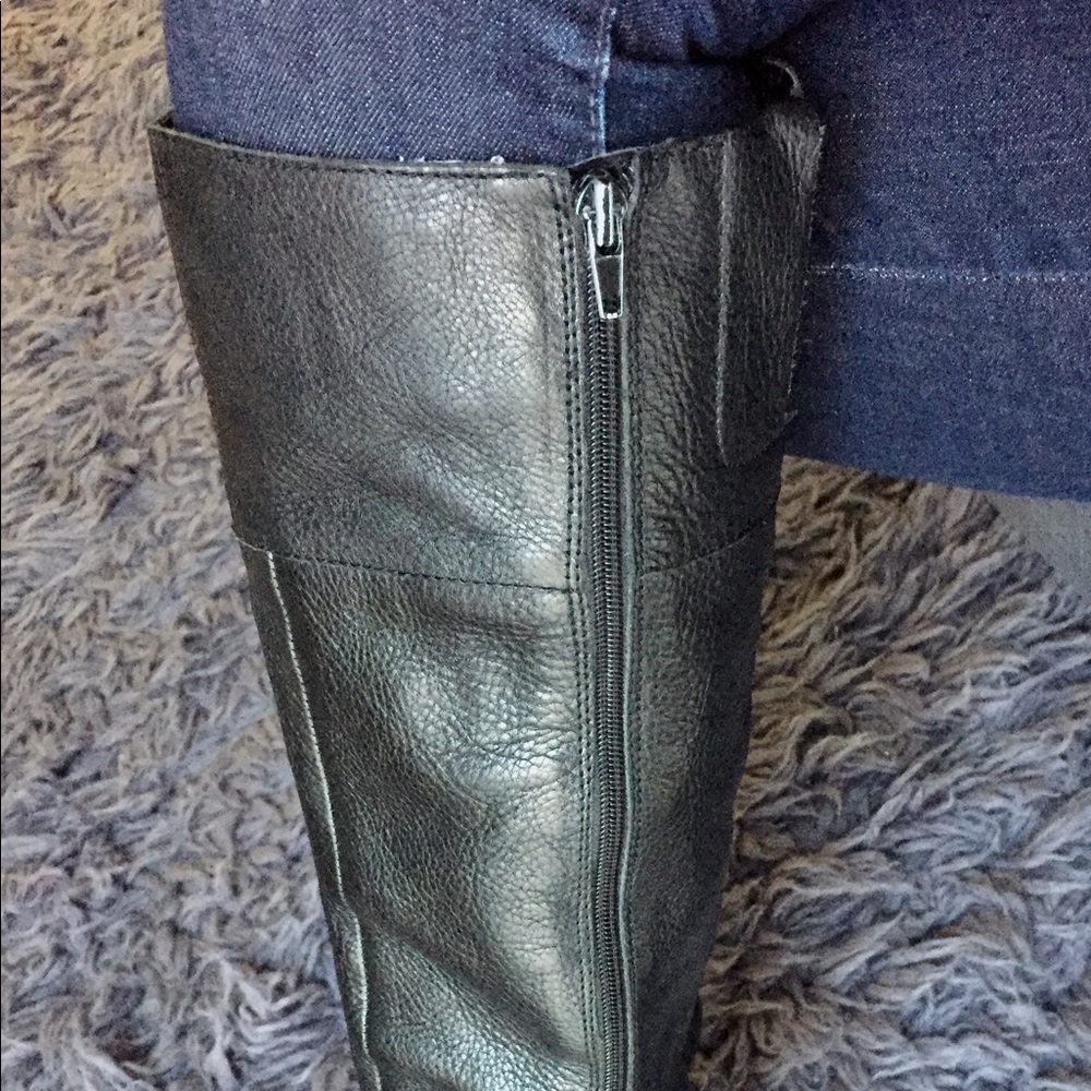 Nine West HARDTOGETTO black leather boots 8.5 - Picture 4 of 6